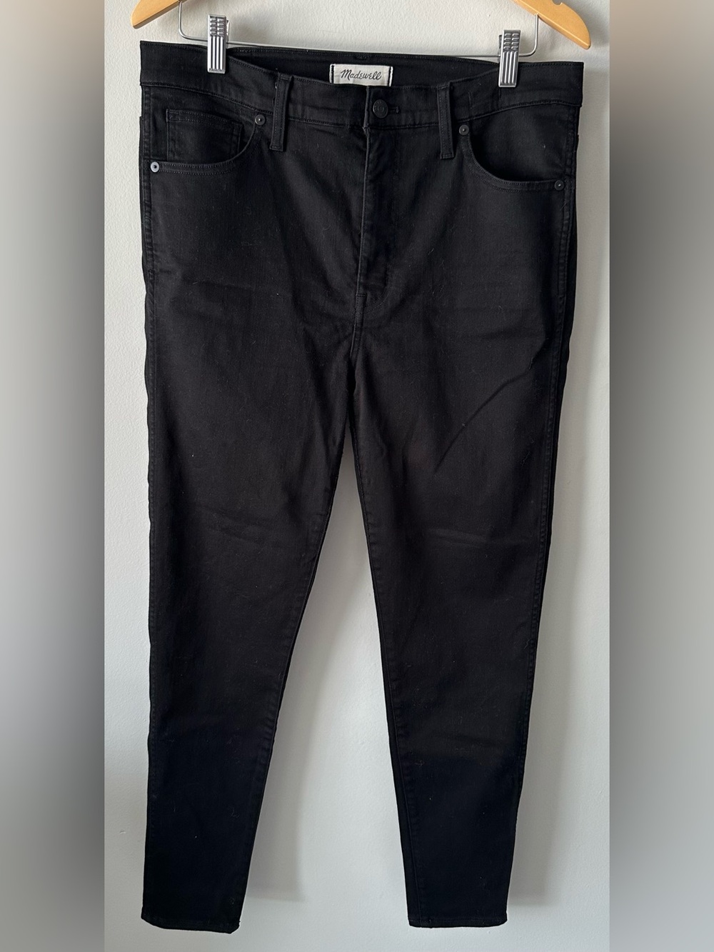 Madewell denim black 10” high rise skinny 31 women’s